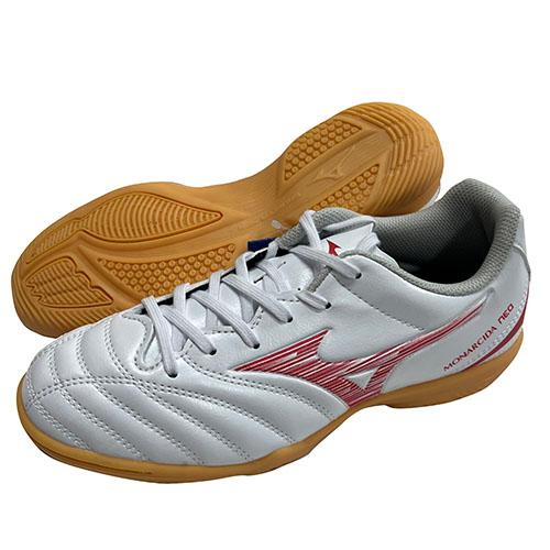 ミズノ　MIZUNO　モナルシーダNEO III SELECT IN　ホワイト×レッド　インドア　室...