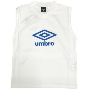 アンブロ　UMBRO　ジュニア用　ノースリーブプラクティスシャツ　ホワイト　サッカー　フットサル　インナー　UUJTJA66 WHT｜soccershop-players