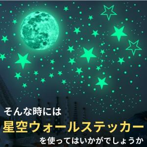 ウォールステッカー 光る 夜空セット 蛍光 月...の詳細画像2