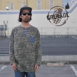 GRENADE グレネード 3/4 SLEEVE POCKET HENLEY 40%OFF｜society06