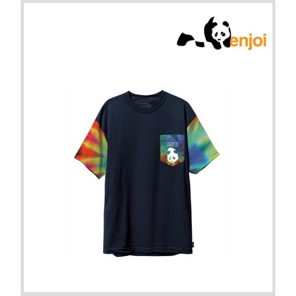 ENJOI エンジョイ TIE DYE SLEEVE T CUSTOM NAVY M