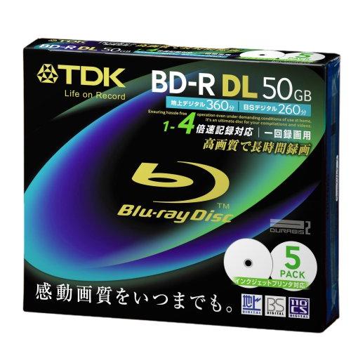 TDK 録画用ブルーレイディスク BD-R DL 50GB 1-4倍速対応 ホワイトワイドプリンタブ...