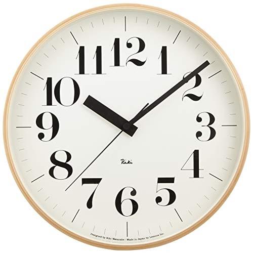 レムノス 掛け時計 アナログ 電波時計 天然色木地 リキクロック RIKI CLOCK RC WR0...