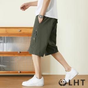 ショートパンツ メンズ 七分丈 綿100% カ...の詳細画像4