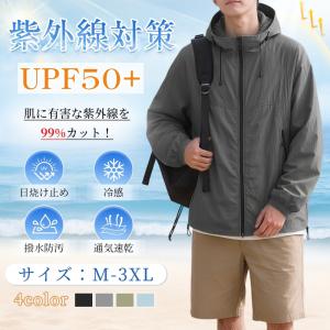 ウインドブレーカー メンズ ジャケット 夏 薄手 軽量 接触冷感 大きいサイズ 撥水 アウター 日焼け防止 ラッシュガード 通気 吸汗速乾 LHT PandaRio