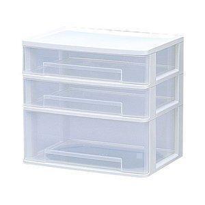 レターケース 引き出し 収納 クリア オフィス収納 小物収納 木天板 収納ボックス WET-421 ...