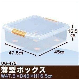 衣装ケース プラスチック UG-475 ベッド下 隙間収納 すき間 クリア 薄型 収納ケース 収納ボックス 新生活応援 衣替え アイリスオーヤマ｜sofort