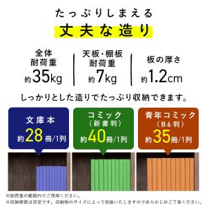 エントリーで+P5%還元♪ 本棚 スリム 大容...の詳細画像3