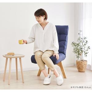 高座椅子リクライニングチェア 回転 ハイバック...の詳細画像3