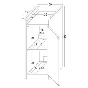 鏡面モデム収納ラック スリム 21330 パソ...の詳細画像5