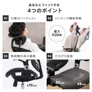 オフィスチェア メッシュ リクライニング おし...の詳細画像2