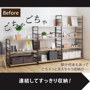 ラック 棚 5段 木製棚板 スチールフレーム ...の詳細画像1