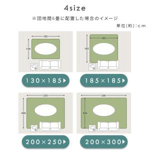 ラグ カーペット 2畳 ラグマット 洗える 夏...の詳細画像2