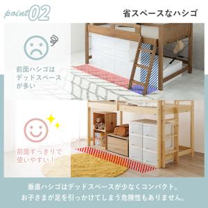 ロフトベッド ロータイプ 垂直はしご システム...の詳細画像5