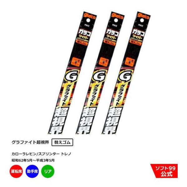 ソフト９９ トヨタ カローラレビン/スプリンター トレノ （昭和62年5月〜平成3年5月）ガラコワイ...