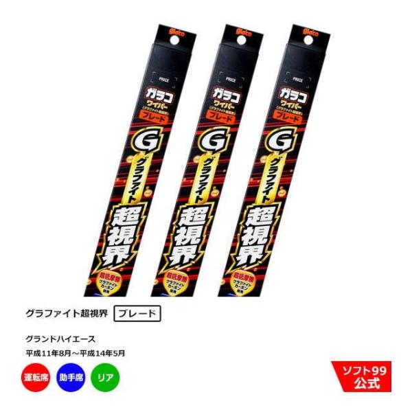 ソフト９９ トヨタ グランドハイエース （平成11年8月〜平成14年5月）ガラコワイパーグラファイト...