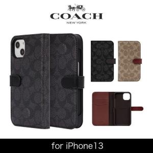 COACH コーチ スマホケース 手帳型 iPhone13 レザー Coach柄 2021 Coach Folio Case Signature C｜トレテク!ソフトバンクセレクション