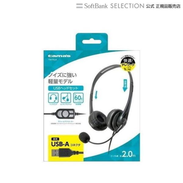 多摩電子工業 USB ヘッドセット TSH70UK テレワーク マイク付き 両耳　