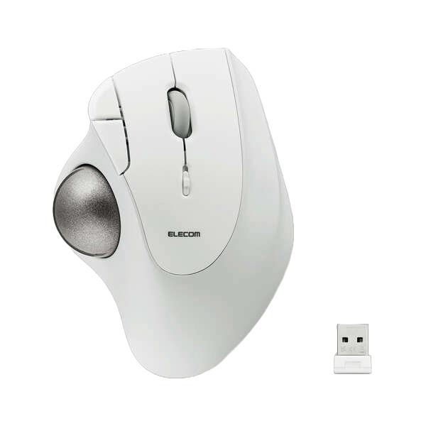 エレコム ELECOM トラックボール マウス 無線 5ボタン ベアリングユニット エルゴノミクス ...
