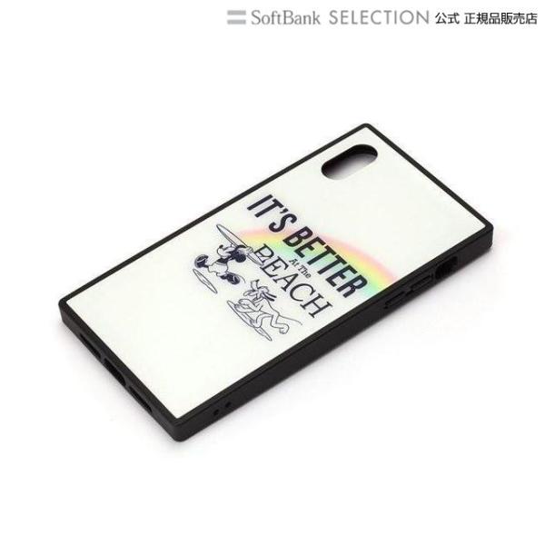 PGA iPhone XR用 ガラスハイブリッドケース ミッキーマウス/ホワイト