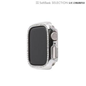 WEARPLANET ウェアプラネット  ラインストーンハードケース for Apple Watch 44mm シルバー｜softbank-selection