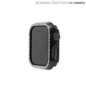 WEARPLANET ウェアプラネット  ラインストーンケース for Apple Watch 41mm ブラック｜softbank-selection