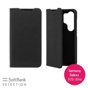 SoftBank SELECTION Stand Flip for Samsung Galaxy S26 Ultra ブラック SB-A110-SDFB/BK 手帳型ケース スタンド機能