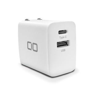 CIO シーアイオー 2ポート充電器 充電器 iphone スマホ タイプc usb 急速充電 ホワイト PD 20W & QC対応 CIO-PDQC20W-WH