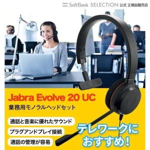 Jabra Evolve 20 UC Mono 業務用ヘッドセット モノラルヘッドセット 片耳タイプ 通話 音声 音楽 マイク 会議 電話 テレワーク 在宅 ジャブラ｜softbank-selection