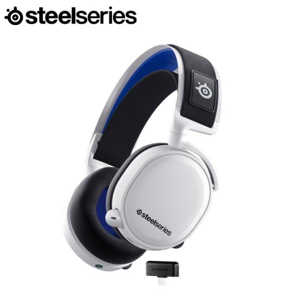 ゲーミングヘッドセット スティールシリーズ SteelSeries Arctis 7P+ White...