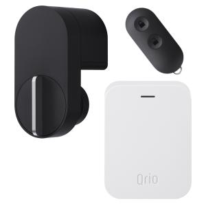 Qrio Lock ブラック・Qrio Hub・Key Sセット 【3点セット】 Q-SL2 【正規販売代理店】 スマートロック 遠隔操作 スマホが鍵になる キュリオロック キュリオキー