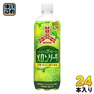 アサヒ 三ツ矢 こだわりぎゅっとメロンソーダ 570ml ペットボトル 24本入 炭酸飲料 メロン｜softdrink