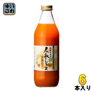 イー・有機生活 人参ジュース 生姜入り 1L 瓶 6本入 野菜ジュース にんじん ショウガ｜softdrink