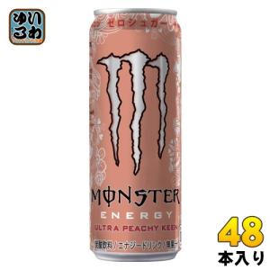 アサヒ モンスター ウルトラ ピーチーキーン 355ml 缶 48本 (24本入×2 まとめ買い) ゼロカロリー エナジードリンク｜softdrink