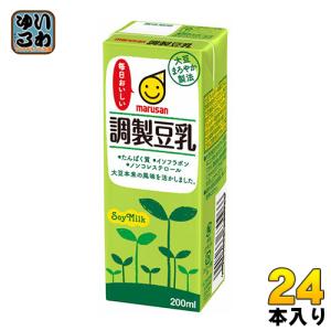 マルサンアイ 調製豆乳 200ml 紙パック 24本入 調整豆乳 ノンコレステロール豆乳 soya｜softdrink