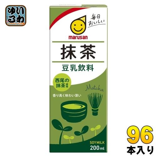 マルサンアイ 豆乳飲料 抹茶 200ml 紙パック 96本 (24本入×4 まとめ買い) 豆乳飲料 ...