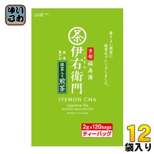 宇治の露製茶 伊右衛門 抹茶入り煎茶 ティーバッグ 120バッグ×12袋入｜softdrink