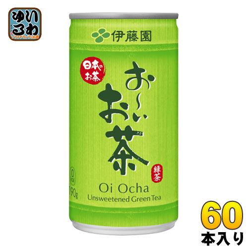 伊藤園 おーいお茶 緑茶 190g 缶 60本 (30本入×2 まとめ買い) お〜いお茶 りょくちゃ...