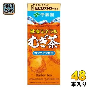伊藤園 健康ミネラルむぎ茶 250ml 紙パック 48本 (24本入×2 まとめ買い) お茶 デカフェ ノンカフェイン 麦茶