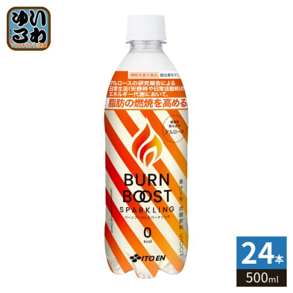 伊藤園 バーンブースト スパークリング 500ml ペットボトル 24本入  炭酸飲料 機能性表示食...
