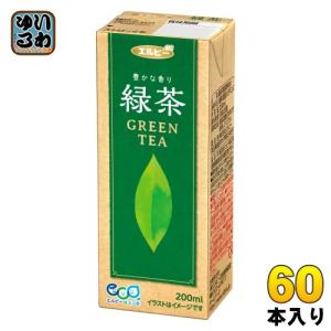 エルビー 緑茶 200ml 紙パック 60本 (30本入×2 まとめ買い) お茶 緑茶 グリーンティー｜softdrink