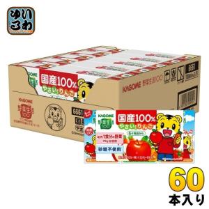 野菜生活100 カゴメ 国産100％ やさいとりんご100ml紙パック×2ケース