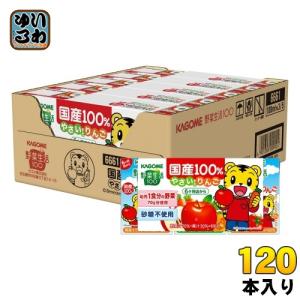 カゴメ 野菜生活100 国産100％やさいとりんご 100ml 紙パック 120本 (30本入×4 まとめ買い) 野菜ジュース ミックスジュース　砂糖不使用｜softdrink