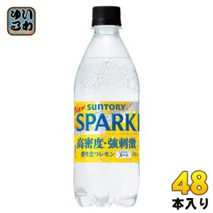 サントリー 天然水 スパークリング レモン 500ml ペットボトル 48本 (24本入×2 まとめ買い)｜softdrink