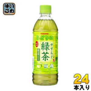 サンガリア やすらぐ緑茶 抹茶入り 500ml ペットボトル 24本入｜softdrink