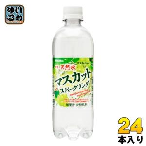 サンガリア 伊賀の天然水 マスカットスパークリング 500ml ペットボトル 24本入｜softdrink