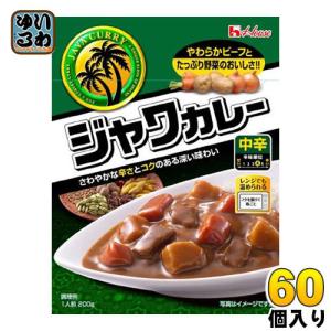 ハウス ジャワカレー 中辛 レトルト 200g パウチ 60個入 〔カレー〕｜softdrink