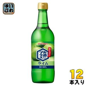 ポッカサッポロ お酒にプラス ライム 540ml 瓶 12本入 割り材 割材 らいむ