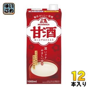 森永製菓 甘酒 1L 紙パック 12本 (6本入×2 まとめ買い) あまざけ 熱中症対策 米麹