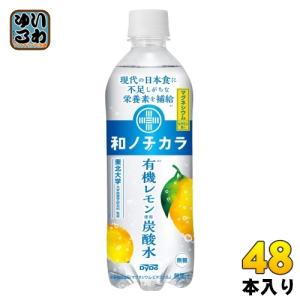 ダイドー 和ノチカラ 有機レモン使用炭酸水 500ml ペットボトル 48本 (24本入×2 まとめ買い) 炭酸飲料 レモン 果汁｜いわゆるソフトドリンクのお店